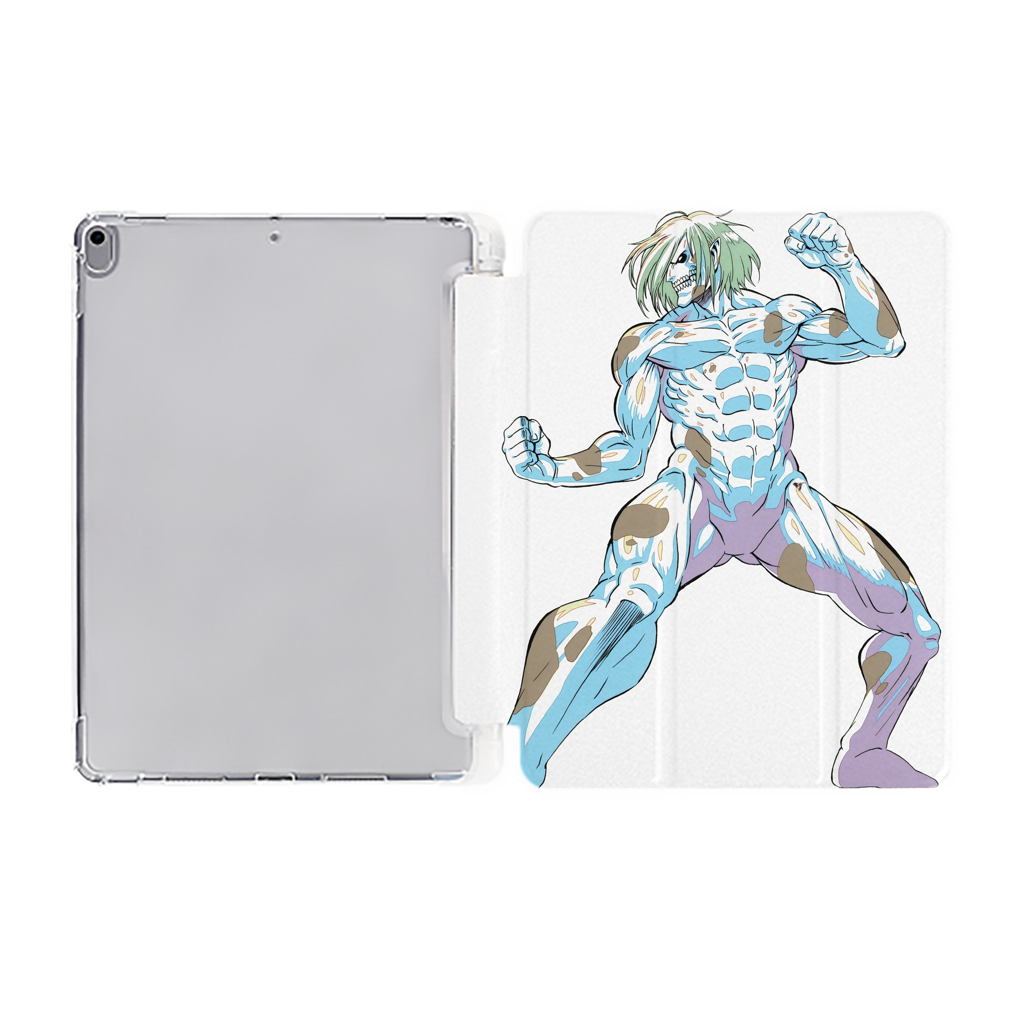 （画像用） 進撃の巨人 Attack on Titan IPad ケース ペン収納付き 三つ折りスタンド PUレザー×シリコン 対応機種9.5/10.5/10.9インチ